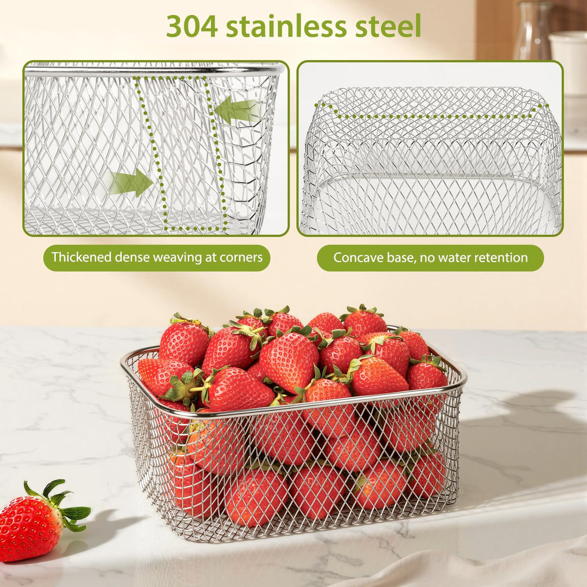 5-Pack Stackable Refrigerator Storage Containers with Removable Colanders, BPA-Free Food Organizers