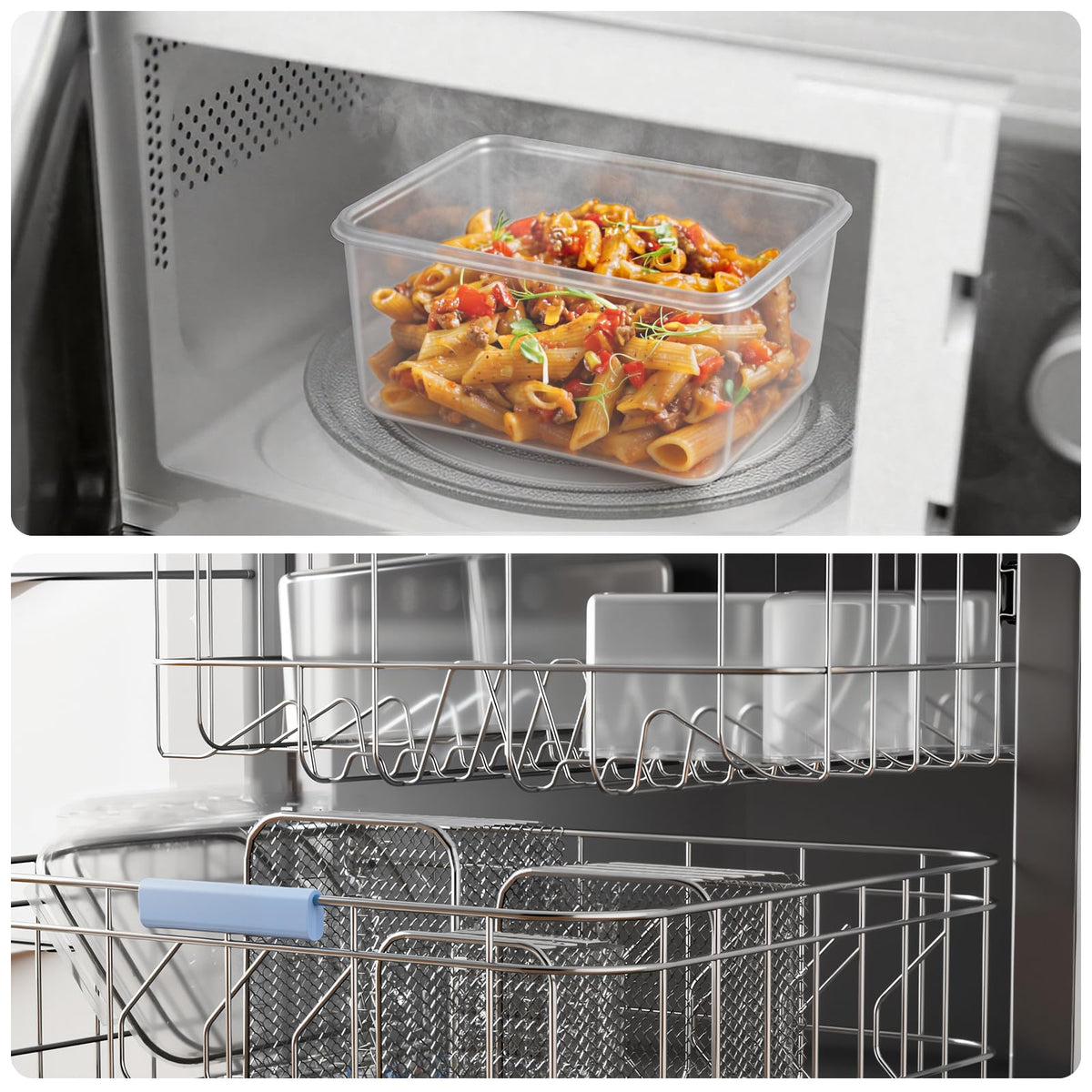 5-Pack Stackable Refrigerator Storage Containers with Removable Colanders, BPA-Free Food Organizers